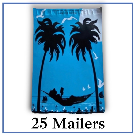 ( Quantity 25 10x13 ) Girl Hammock Sailboat Poly Mailers Bag Shipping Envelopes - Picture 2 of 3